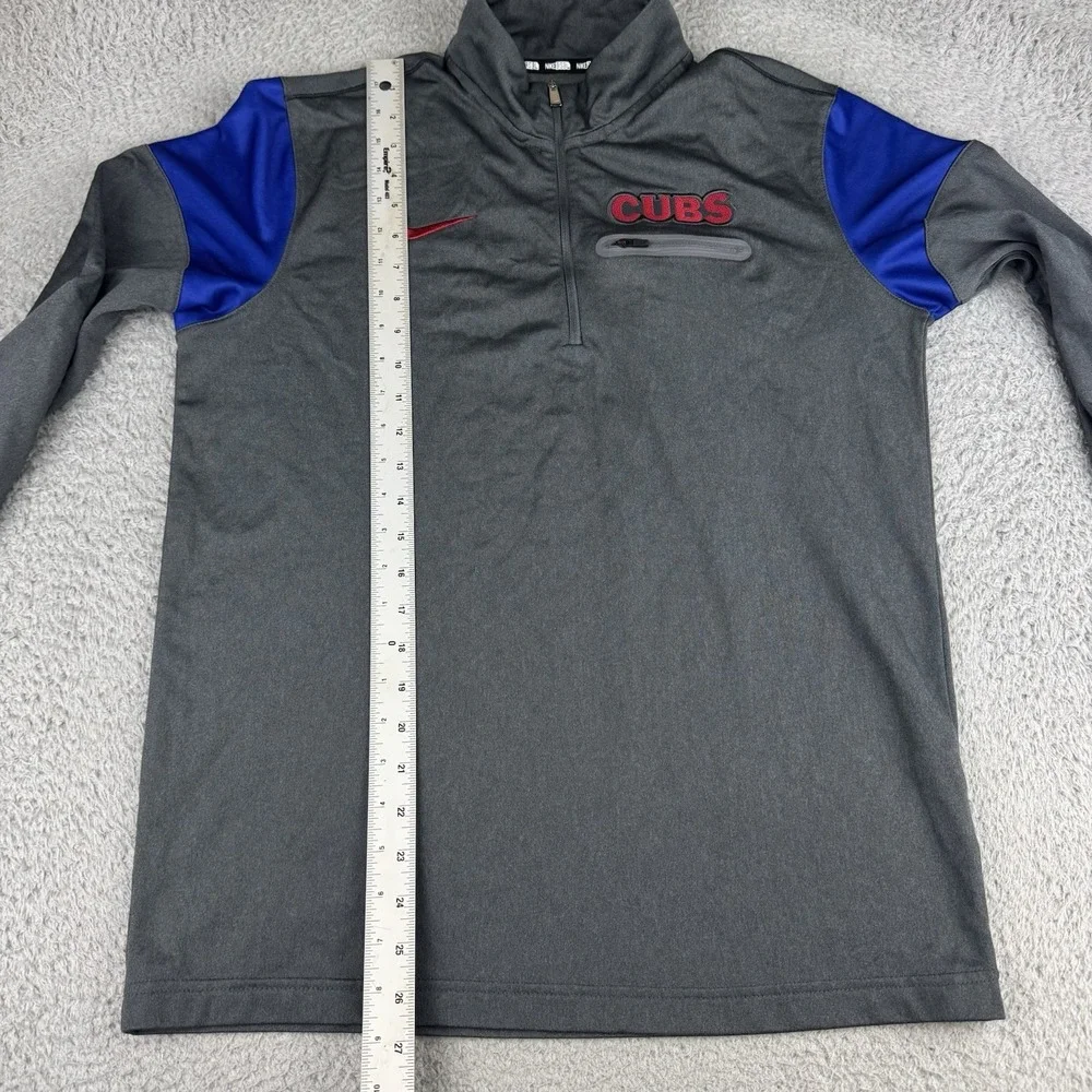 Nike Baseball elite Chicago Cubs‎ quarter zip men's Pullover Size Medium Gray